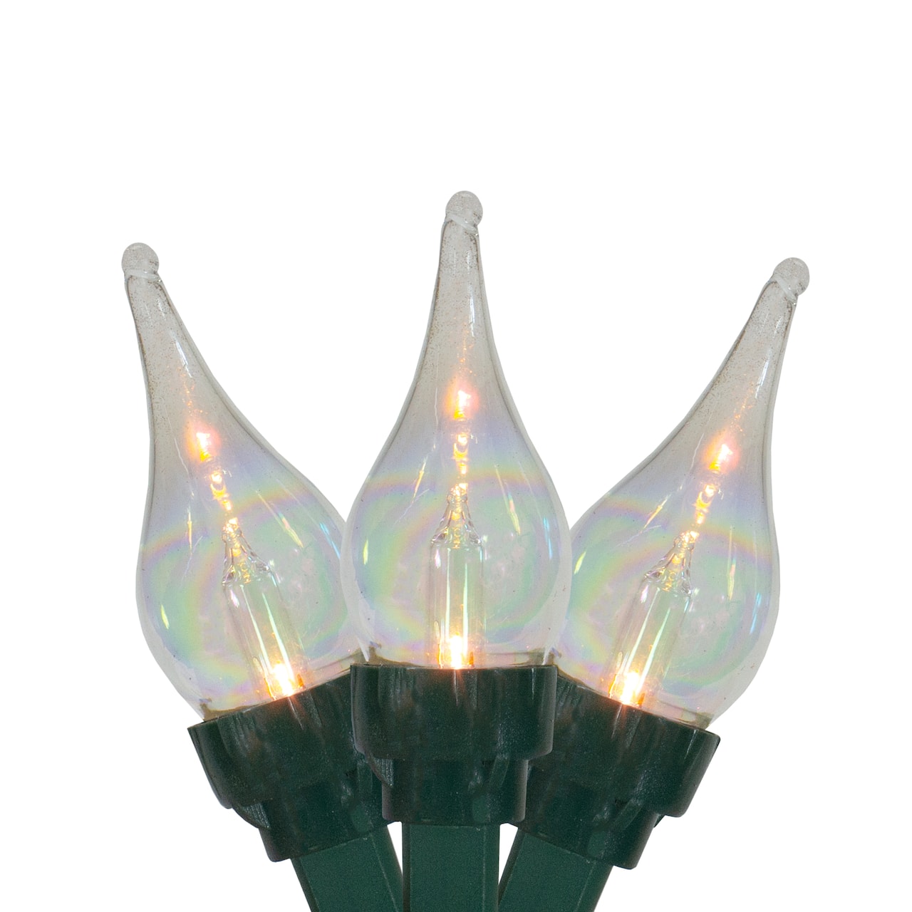 50ct. White Twinkle Flame Tip C5 Mini Christmas Light Set